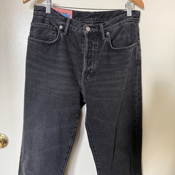 Acne Studios Blå Konst 1997 Used Black Metal Jeans 28 x 32 - Picture 3 of 10